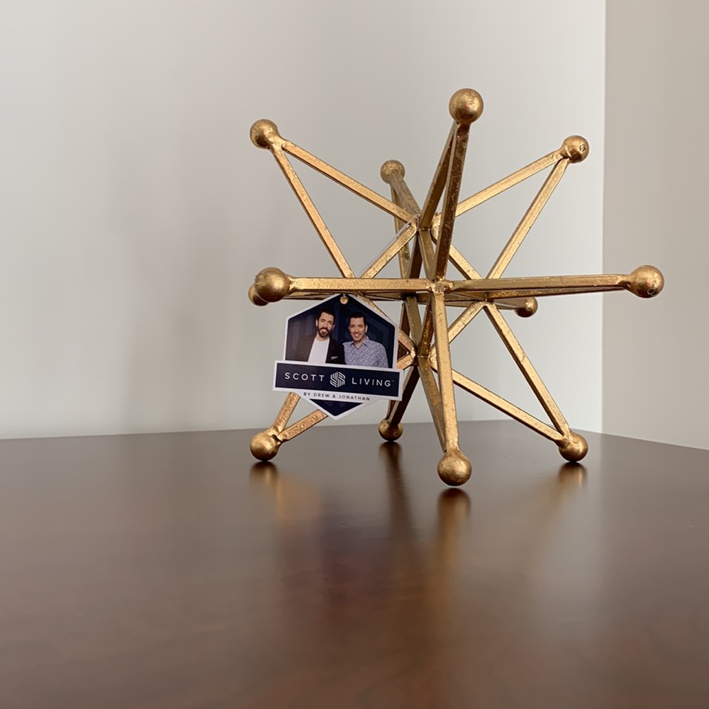 ✨NWT Scott Living By Drew & Johnathan Brass Metal Table Accent
